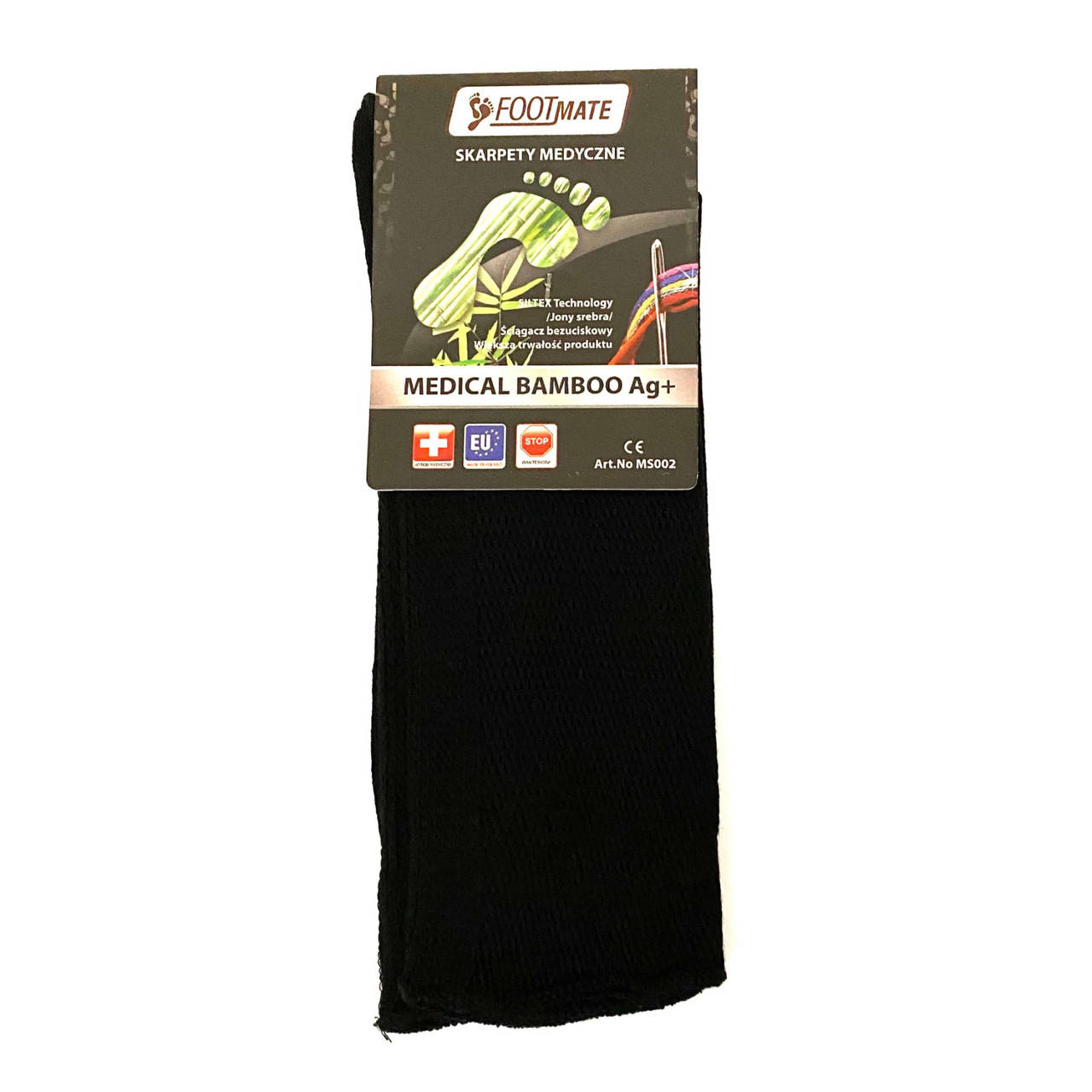 

Диабетические носки с серебром FootMate Medical Bamboo AG+ XL – 45/46, Черный
