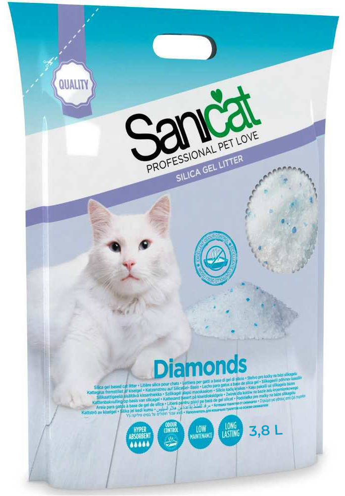 

Силикагелевый наполнитель 3.8л/1,8кг Sanicat Diamonds