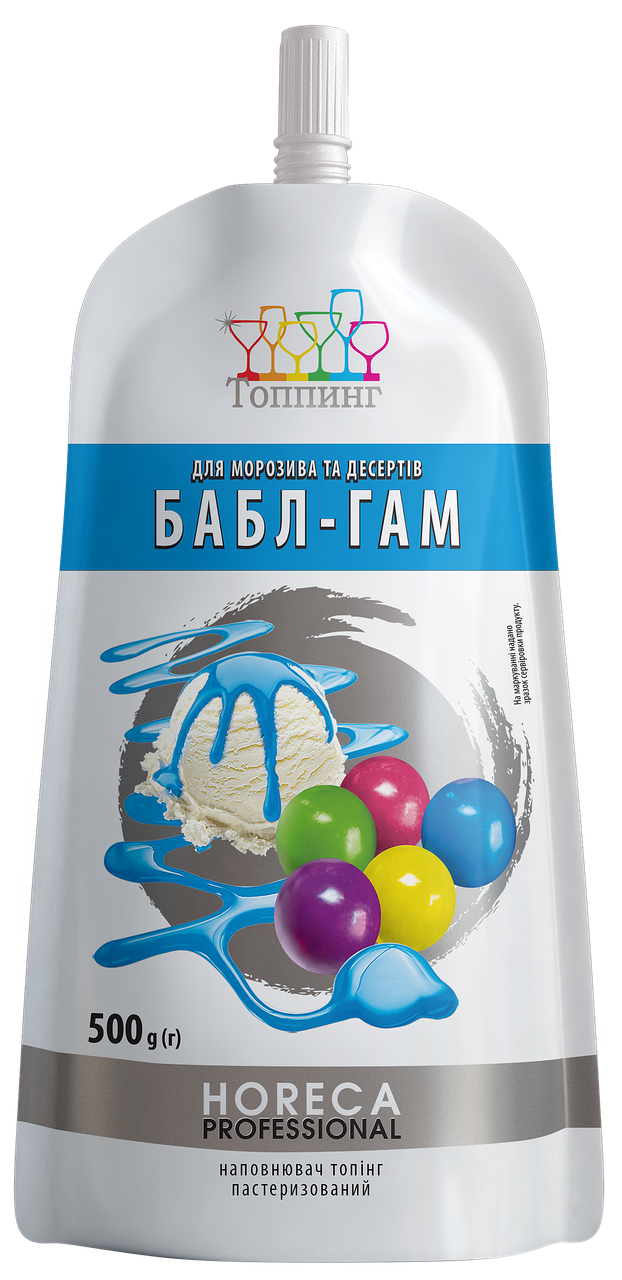 

Топпинг Бабл-гам, дой-пак, ТМ Топпинг, 500 гр.