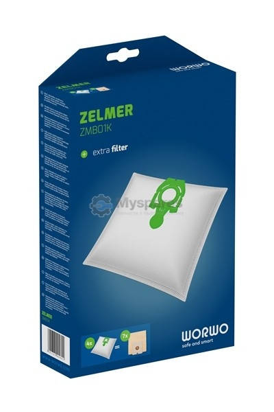 

Мешки WORWO (4+1) для пылесоса ZELMER (49.4100) зеленые ZMB01K