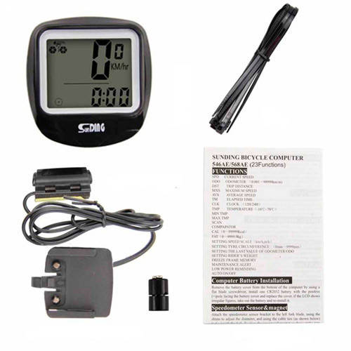 

Велокомпьютер SunDING SD-568AE одометр спидометр 23 функции