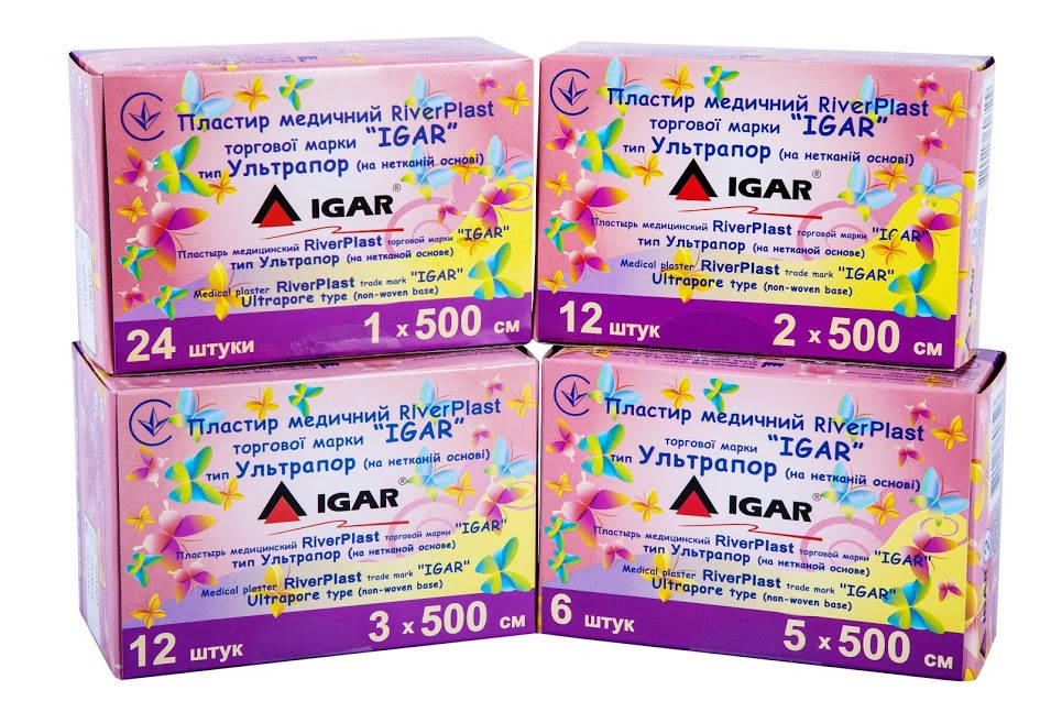 

Пластырь медицинский RiverPlast IGAR Ультрапор (на нетканой основе) 2см×500см