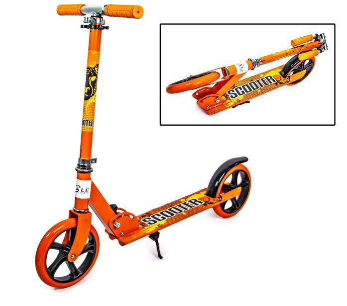 

Детский двухколесный самокат. Складной Scooter 470 Оранжевый цвет