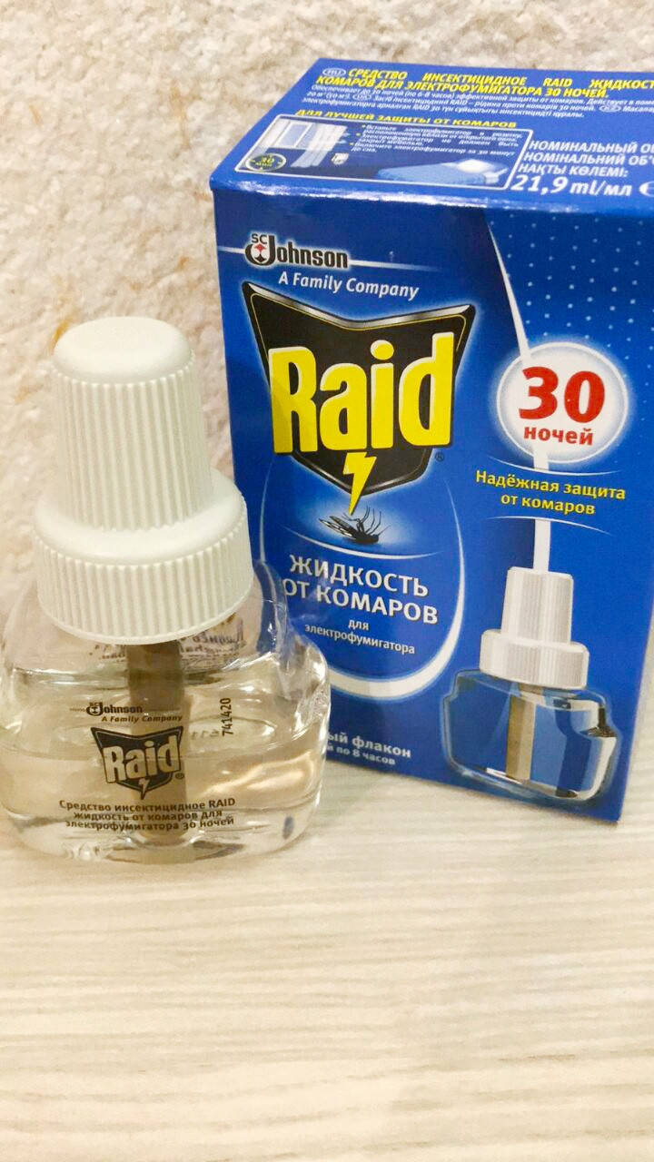 

Жидкость Raid от комаров 30 ночей