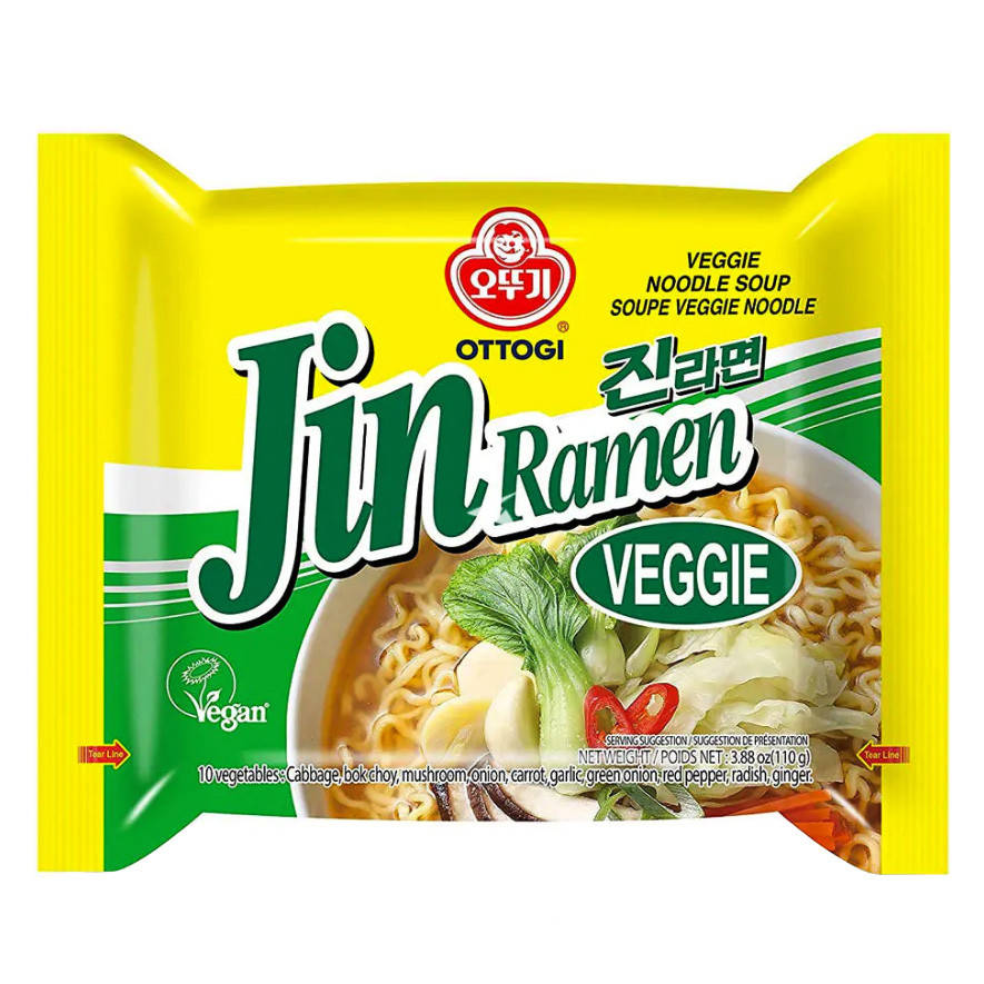 

Суп Рамен (Jin Ramen), овощной, 120 г, ТМ Ottogi, Южная Корея