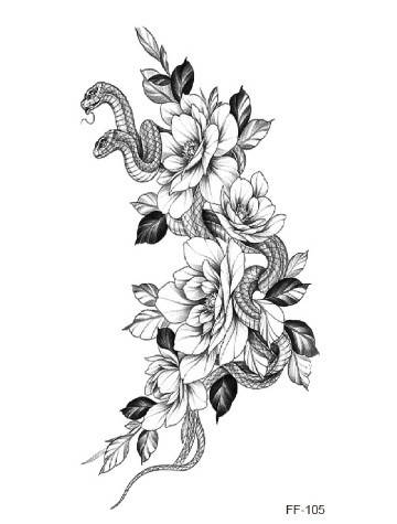 

Тату наклейка на тело, Флеш тату, Водостойкая временная татуировка, FF-105