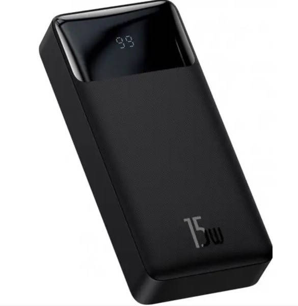 

Power Bank (30000mah) Baseus Bipow 15W Black, Черный
