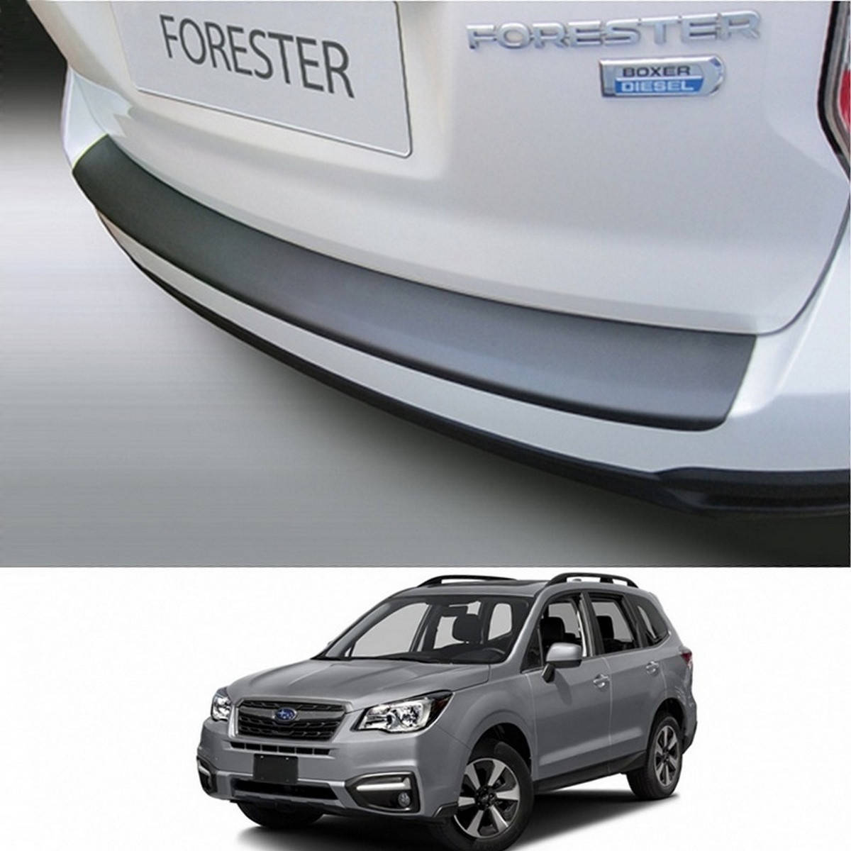 

Пластиковая накладка заднего бампера для Subaru Forester LIFT 2016-2019, Черный