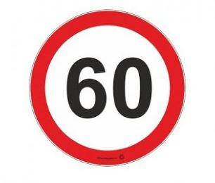 

Наклейка на автомобиль знак 60 "Ограничение"