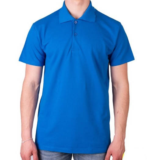

Мужская футболка поло синяя спортивная больших размеров без рисунка лакоста трикотажная хб Украина 52