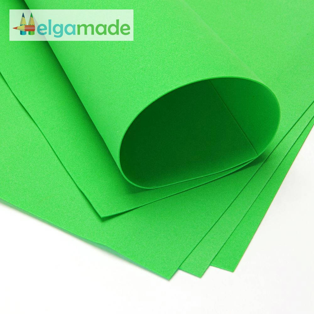 

Фоамиран ЯРКО-ЗЕЛЕНЫЙ, 60x70 см, 0.8-1.2 мм, Иран