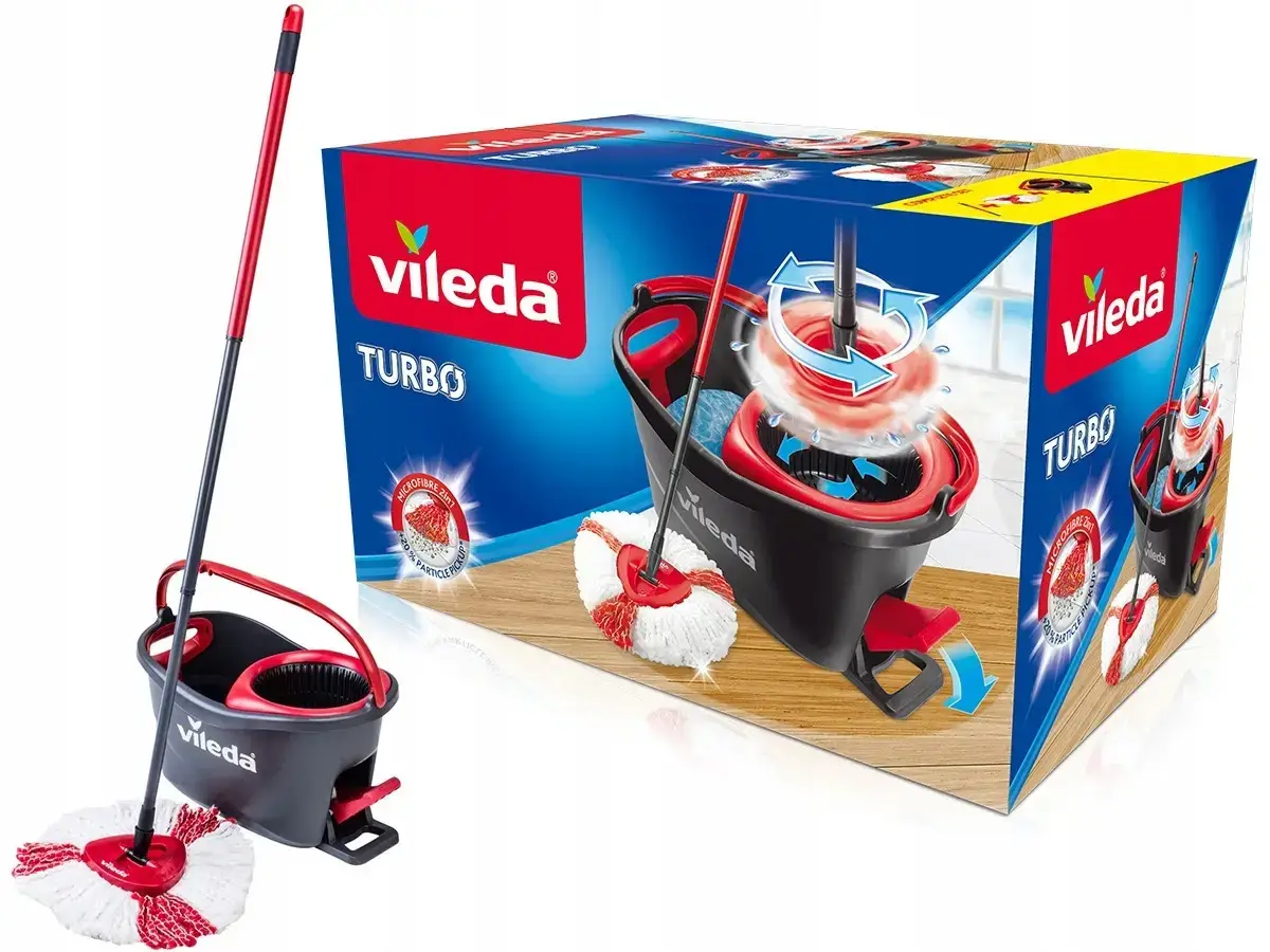 

Набор для уборки швабра+ведро Vileda Easy Wring&Clean Turbo, Черный