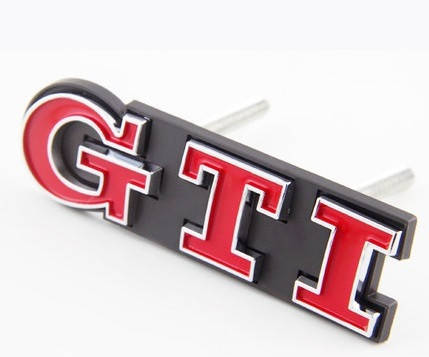 

Шильдик надпись GTI (красный) на решетку радиатора