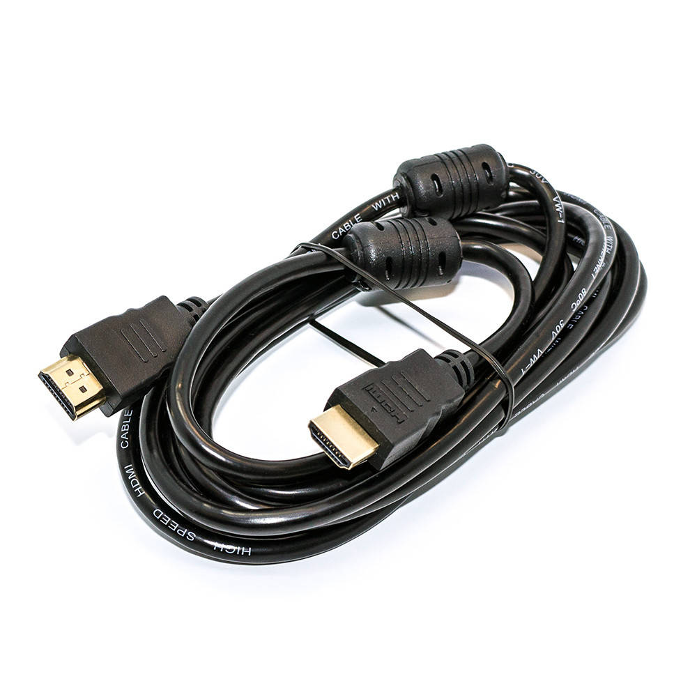 

Шнур HDMI (штекер - штекер), Gold, v.1.4, длина - 3.0м, с фильтрами, черный