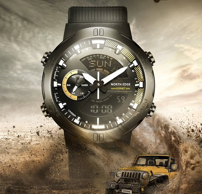

Мужские водостойкие тактические часы для военных North Edge Hornet