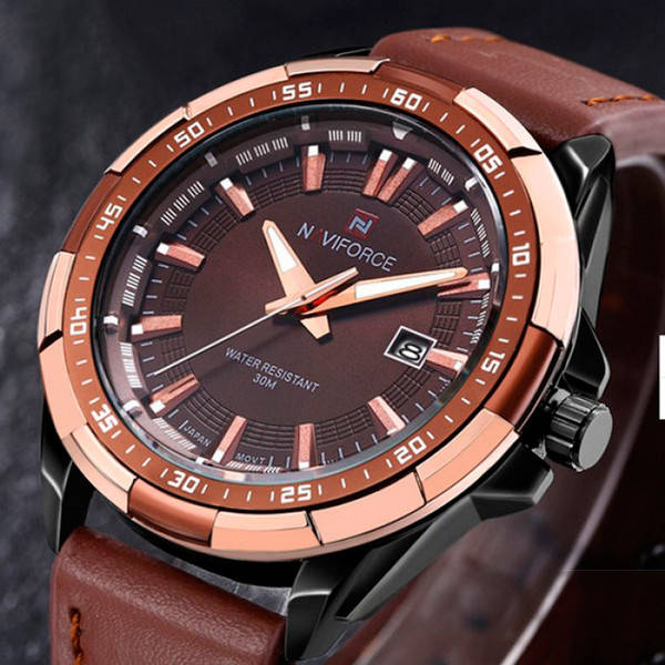 

Мужские классические часы Naviforce Advanter Brown 1064