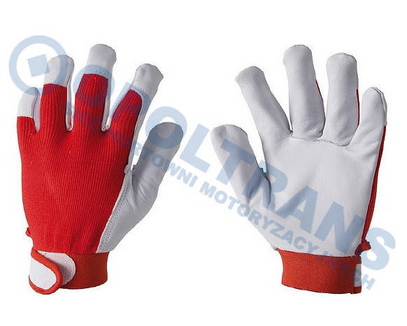 

Перчатки рабочие кожанные мягкие 9-размер (красные), Красный