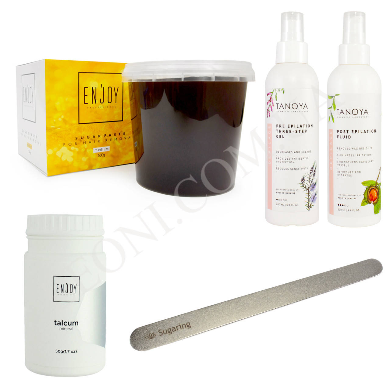 

Набор для шугаринга с сахарной пастой Enjoy и средствами для шугаринга Tanoya