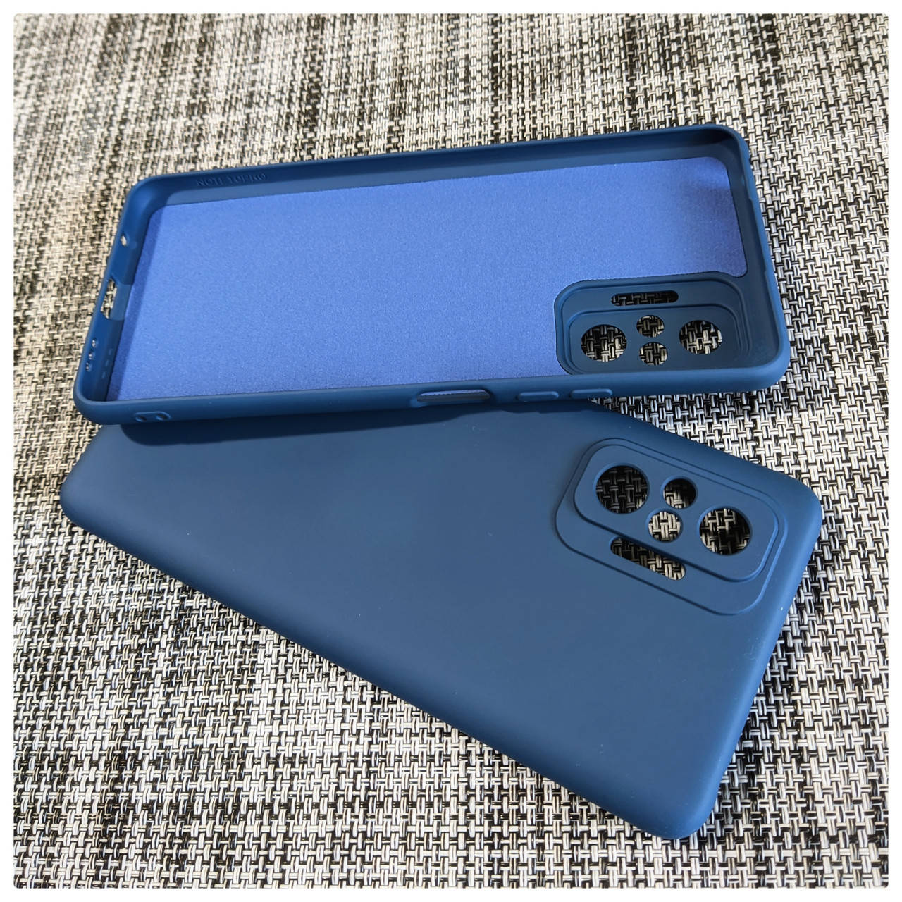 

Силиконовый чехол микрофибра для Xiaomi Redmi Note 10 Pro СИНИЙ