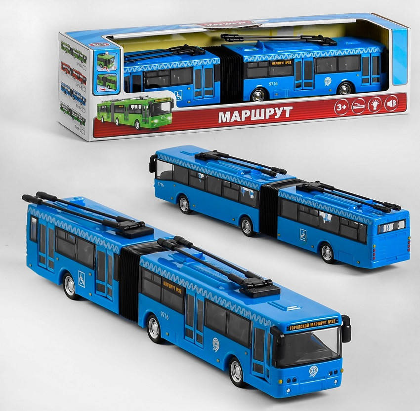 

Инерционный троллейбус-гармошка Play Smart 9716 C, Синий