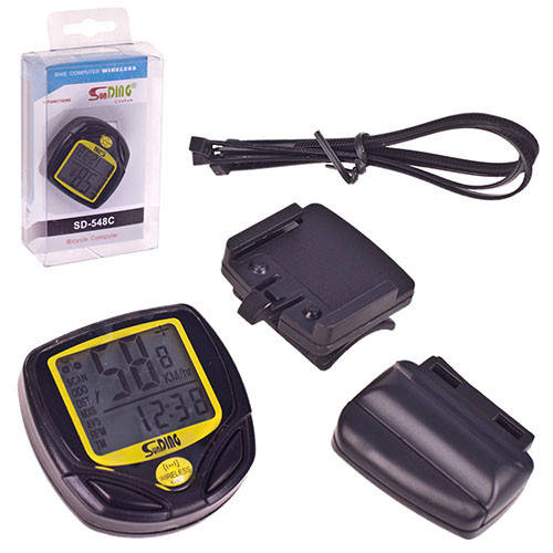 

Велокомпьютер SD-568 с подсветкой экрана, waterproof, 23 функции (блистер) (SD-568)