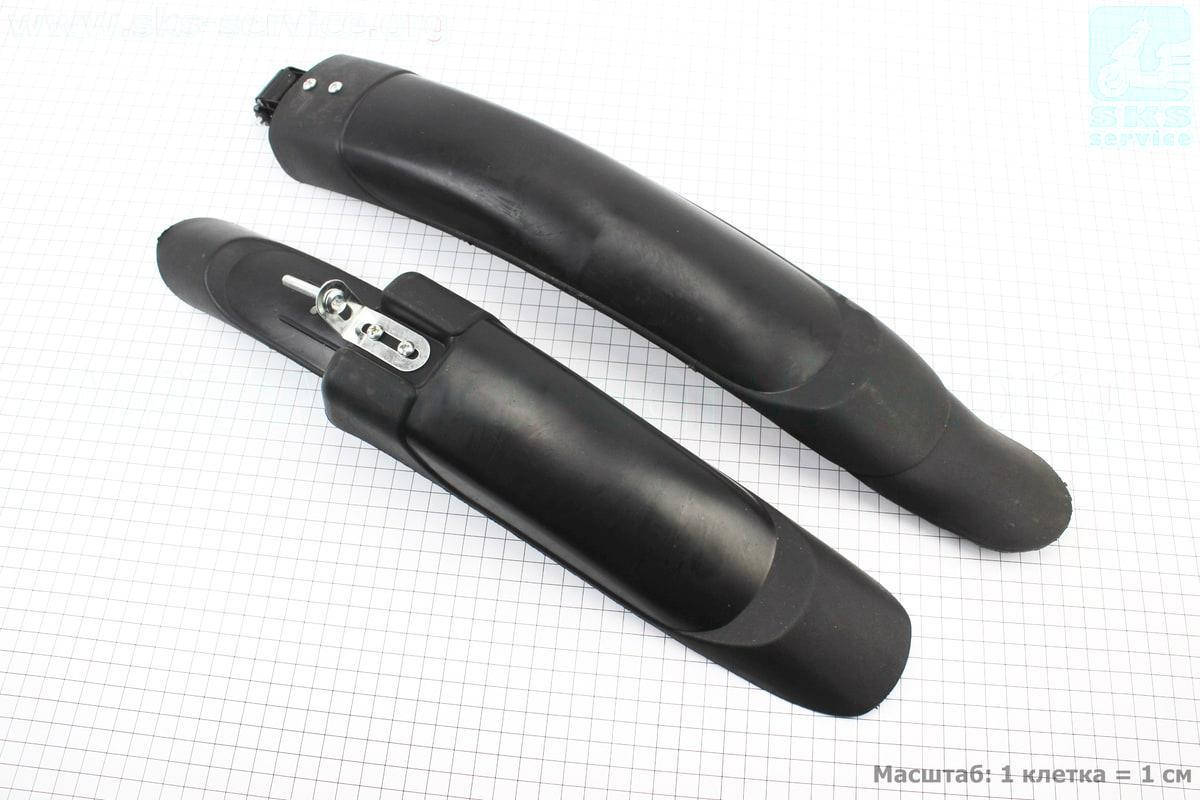 

Крылья пластмассовые 24 - 26" MTB раздвижные, черные (403085)