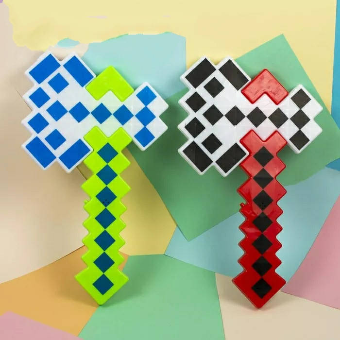 

Топор Майнкрафт Minecraft со светом и звуком, Разные цвета