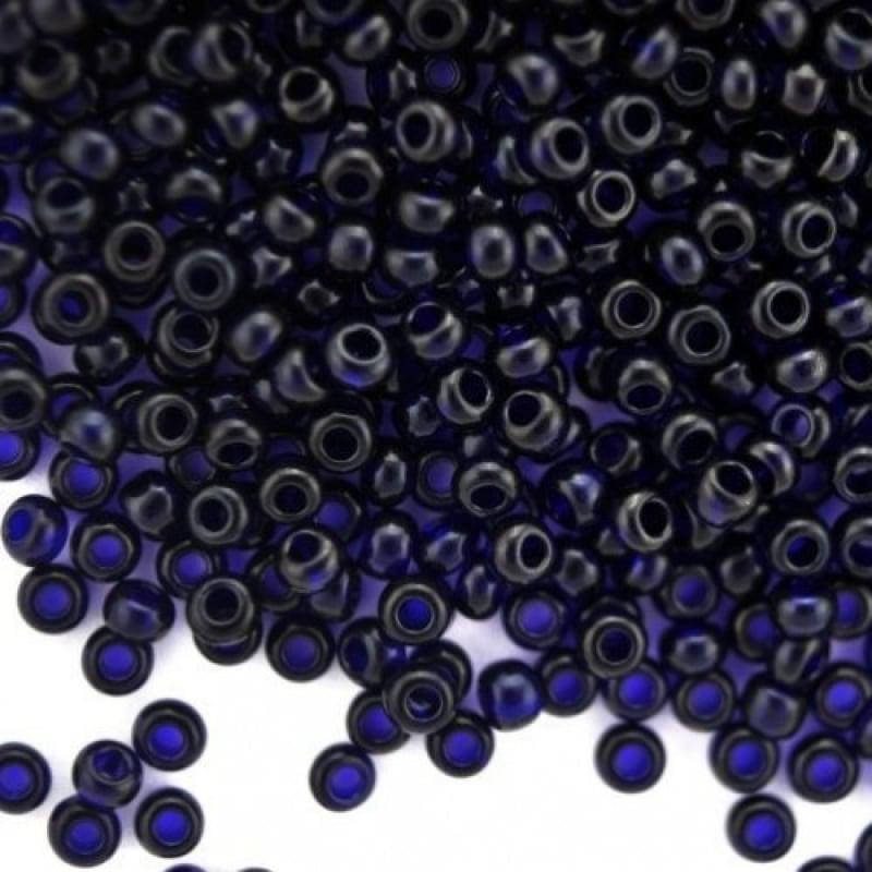 

Чешский бисер Preciosa 10/0 №30110 прозрачный, чернильно-синий, 50 грамм