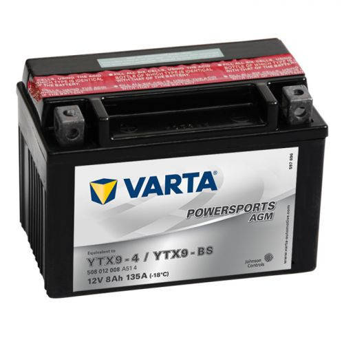 

VARTA YTX9-BS Powersports AGM Аккумулятор 8 А/ч, 135 А, (+/-), 152х82х106 мм
