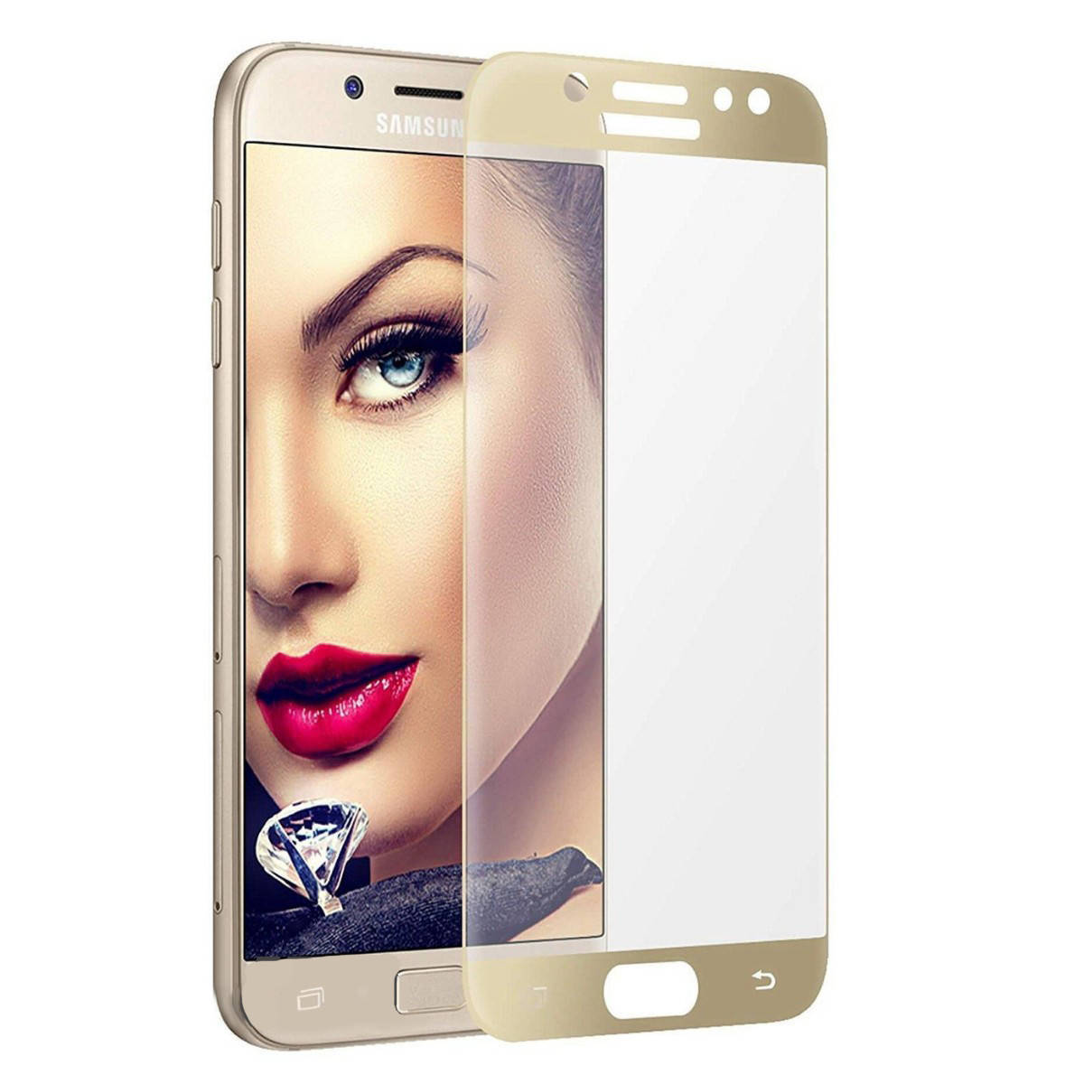 

Защитное стекло Full Glue для Samsung J7 (J730) 2017 Gold