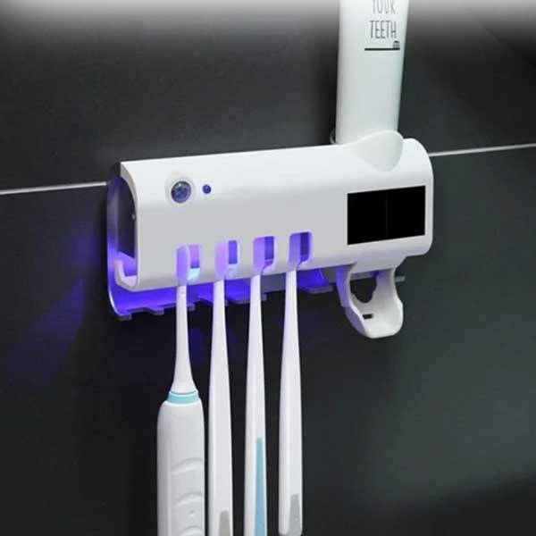 

Диспенсер для зубной пасты и щеток toothbrush sterilizer автоматический, Белый