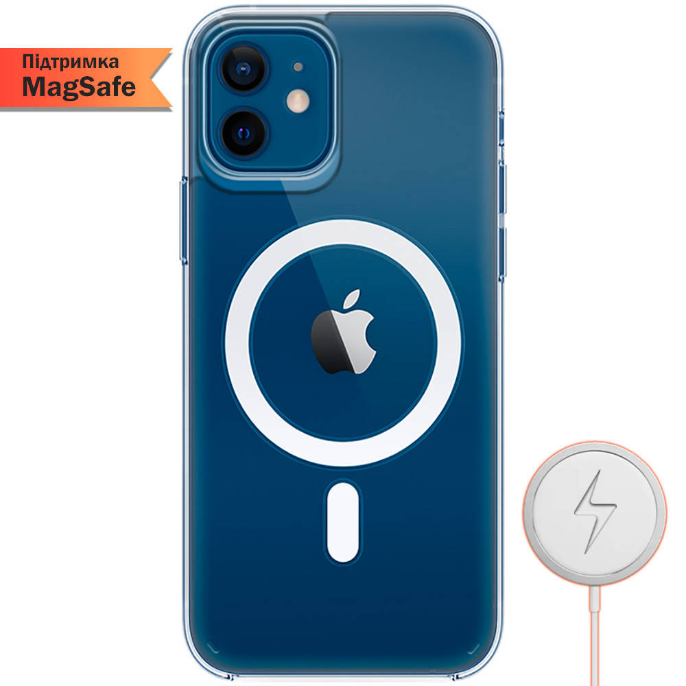 

Чехол BoxFace с поддержкой MagSafe для Apple iPhone 12 Прозрачный
