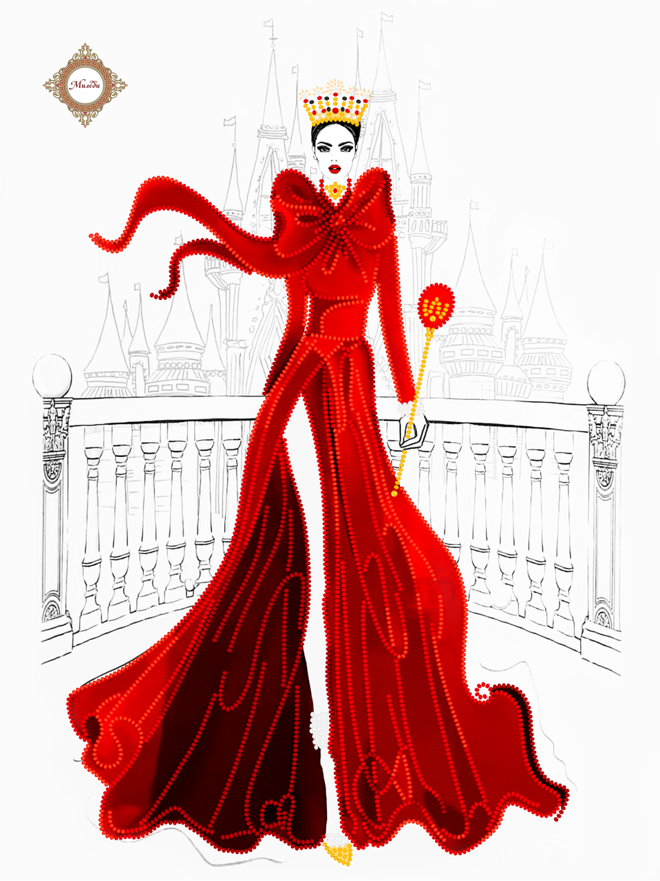 

СЛ-3392 Imperial collection of Valentino.ТМ Миледи.Схема для вышивки бисером