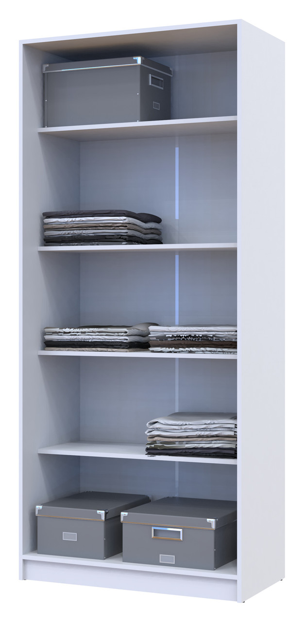 Шафа для одягу Doros Promo з полицями Білий 2 ДСП 90х48х204 (42005100) 3