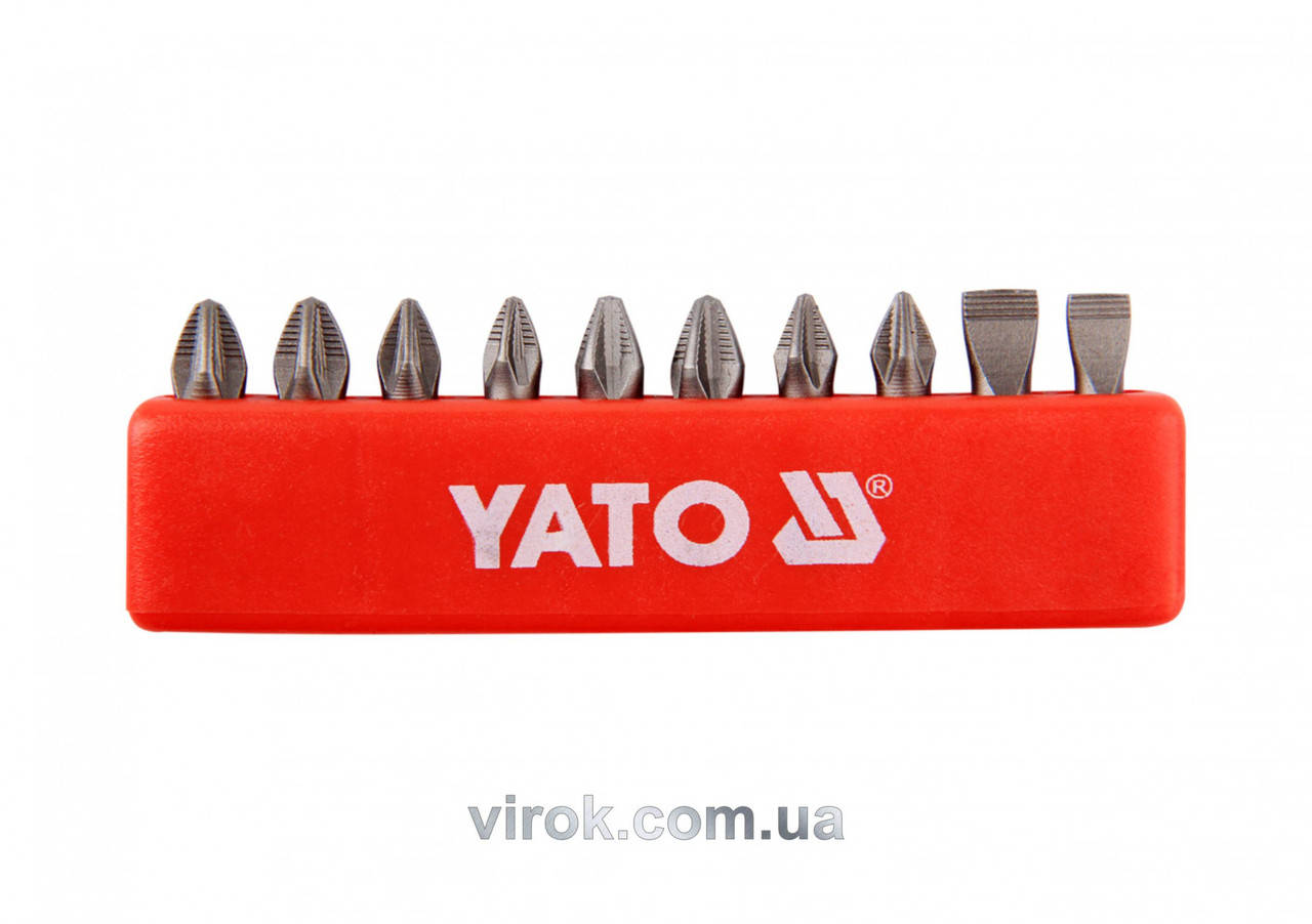 

Набор насадок отверточных YATO 1/4" 25 мм 10 шт YT-0482