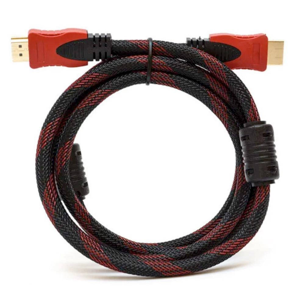 

Кабель HDMI - HDMI v1.4 1.5м TRY Wire черно-красный новый, Черный