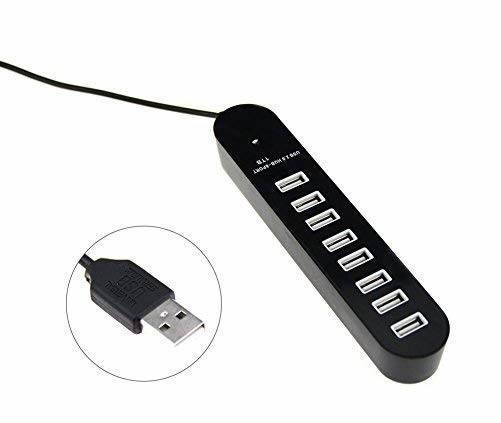 

Сетевой концентратор с 8 USB 2.0-портами и портом электропитания черный белый