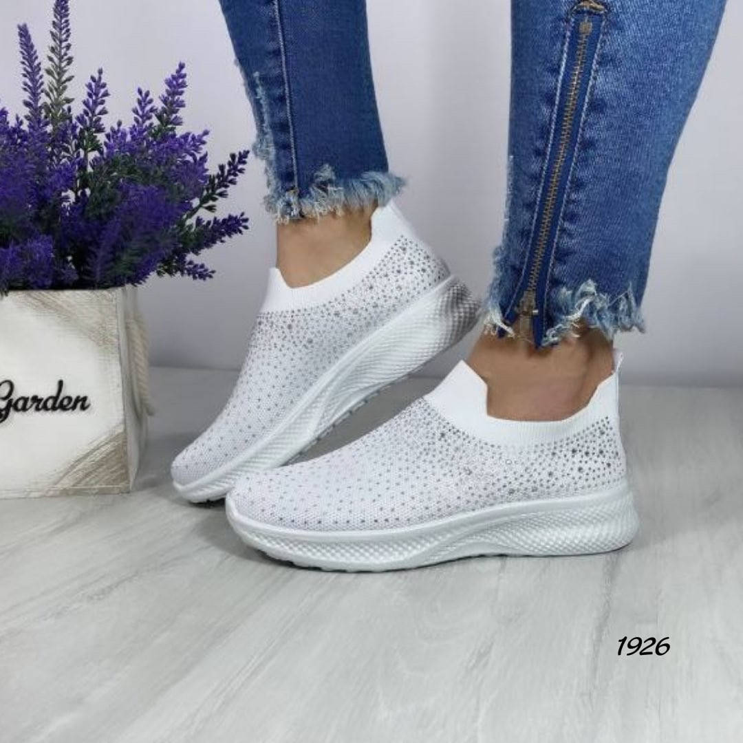 

Женские слипоны , кроссовки летние сеточка текстиль со стразами