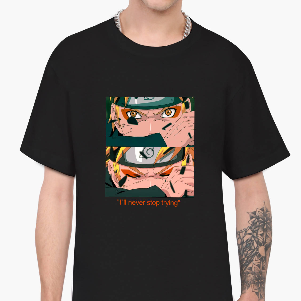 

Футболка мужская Наруто Узумаки (Naruto Uzumaki) Черный (9223-2816-BK-L) L