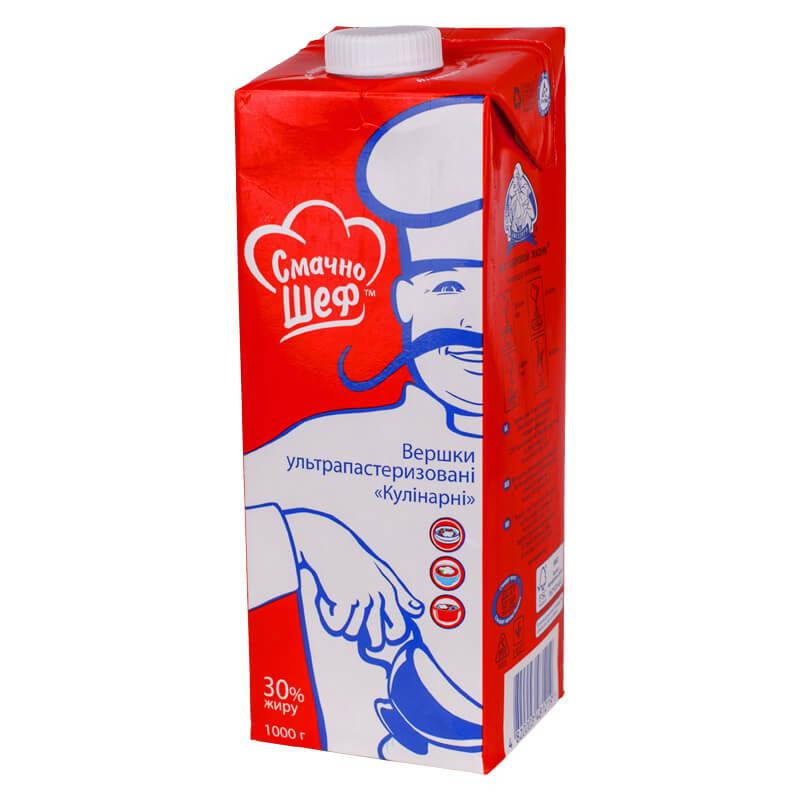 

Вершки ультрапастеризовані «Кулінарні» 30% ТМ Смачно шеф 1000 г