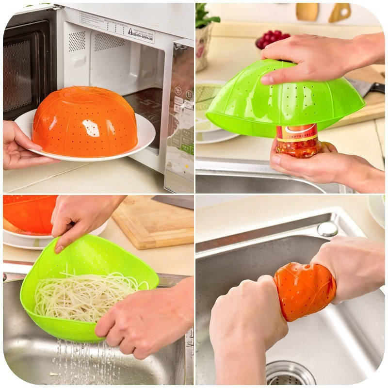 

Силиконовый дуршлаг-корзина, Зелёный