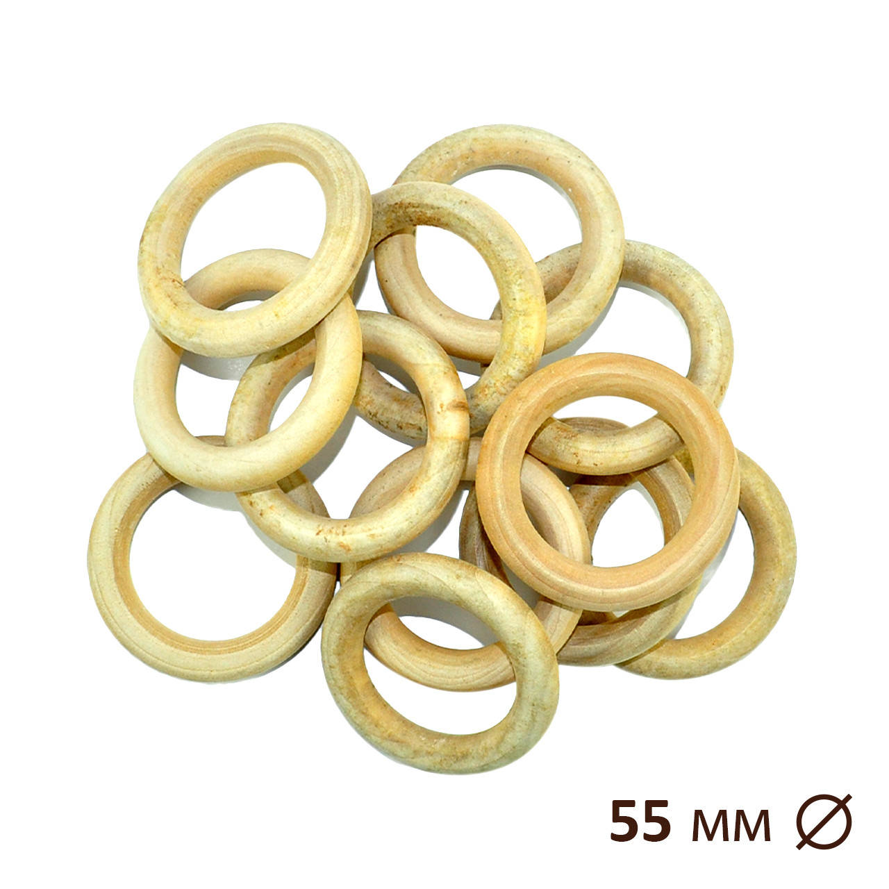 

Кільце дерев'яне для макраме, слінгобус Ø 55 мм