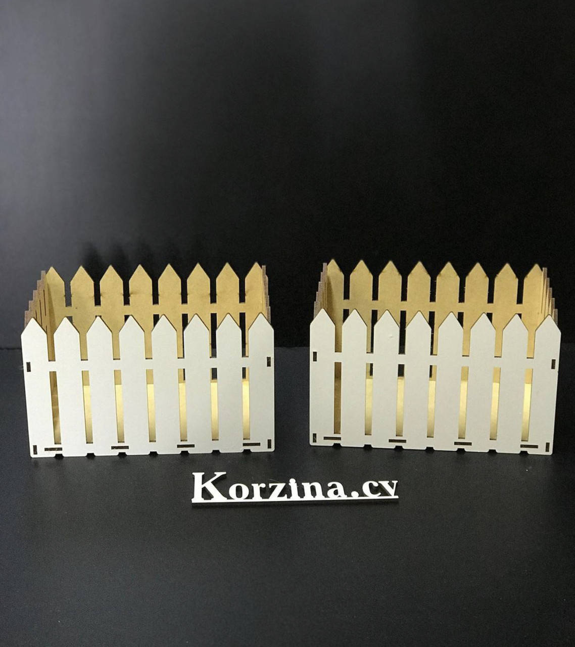 

Деревянная подарочная корзина - Заборчик