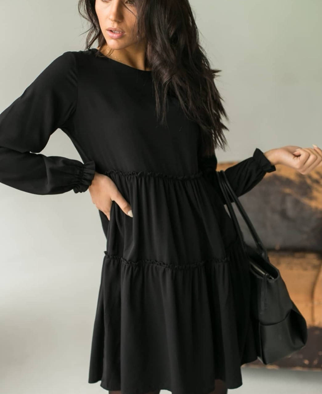 

Черное женское платье Style