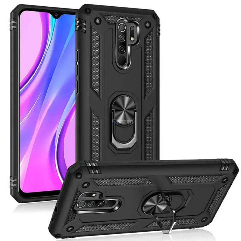 

Ударопрочный чехол Serge Ring for Magnet для Xiaomi Redmi 9, Черный