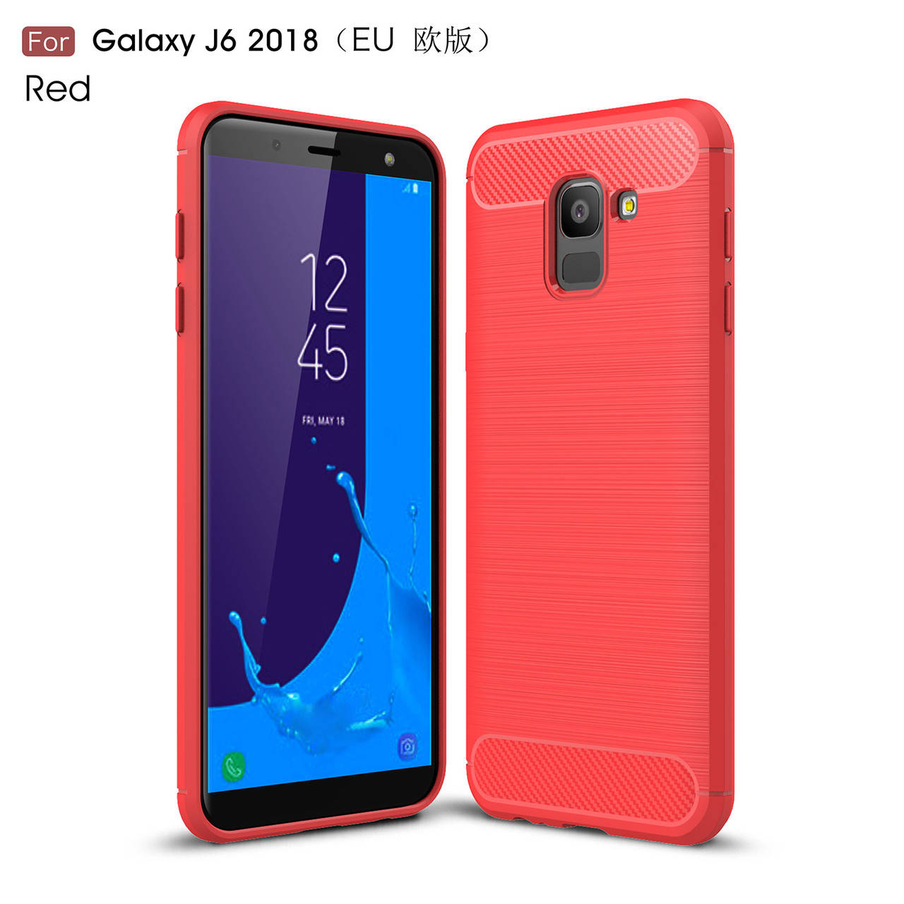 

TPU чехол накладка Urban для Samsung Galaxy J6 2018 (4 цвета) красный
