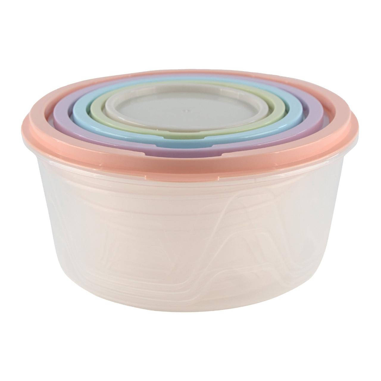 

Набор контейнеров PP "Радуга" круг 5шт 0,2 / 0,5 / 1,2 / 2,1 / 3,4L