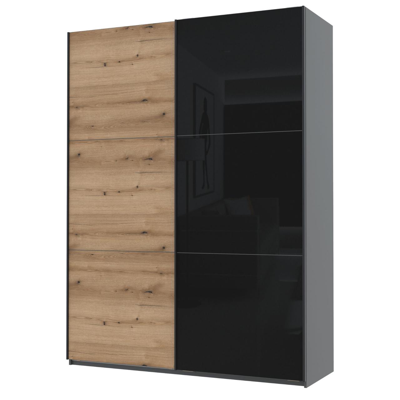 Шафа купе Doros G-Caiser Графіт / Дуб Евок 1 ДСП / 1 Скло / 3 частини 180х60х240 (42005015) 4