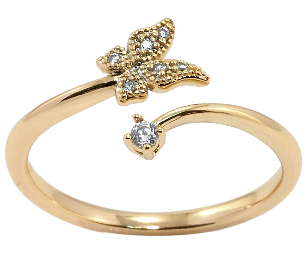 

Кольцо Xuping Позолота 18K "Бабочка с цирконием" р.16-17,17-18