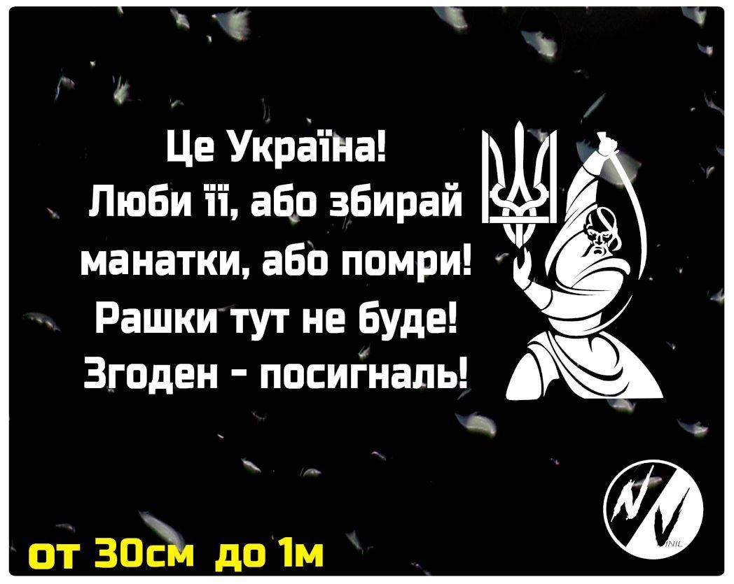 

Наклейка на авто Козак 50*30 см